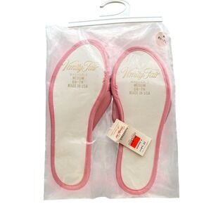 Vanity Fair Slippers 6.5-7.5 Desert Pink Vintage 1970s Cottagecore USA Made NOS